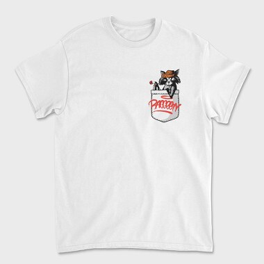 Raccoon Pocket, Tricou Barbati (Unisex)
