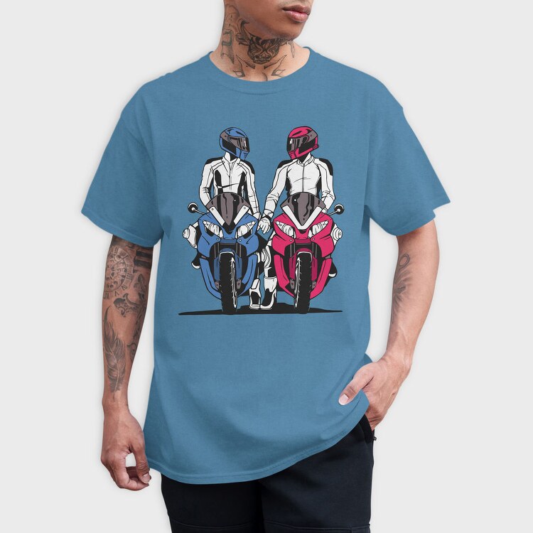 Motorcycle Duo, Tricou Barbati (Unisex)