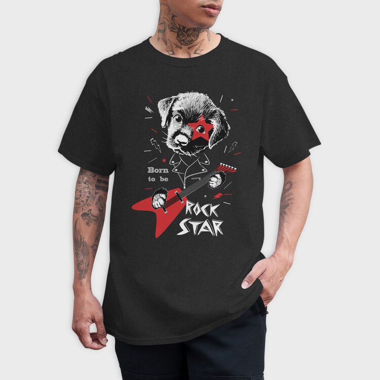 Rockstar Pup, Tricou Barbati (Unisex)