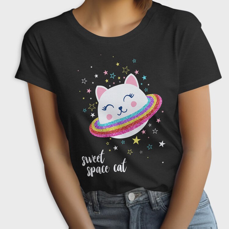 Space Kitty Vibes, Tricou Femei
