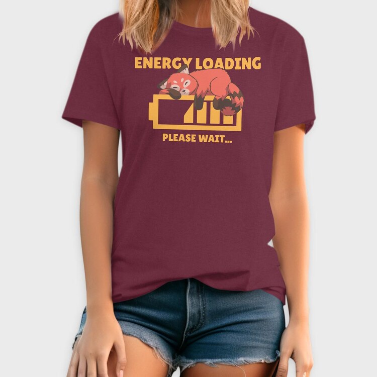 Red Panda Energy Loading, Tricou Barbati (Unisex)