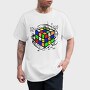 Color Block Cube, Tricou Barbati (Unisex)