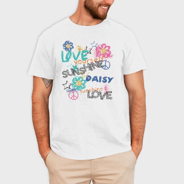 Love Yourself Daisy Sunshine, Tricou Barbati (Unisex)