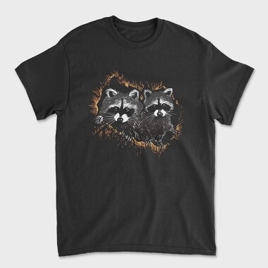 Raccoons Night, Tricou Barbati (Unisex)