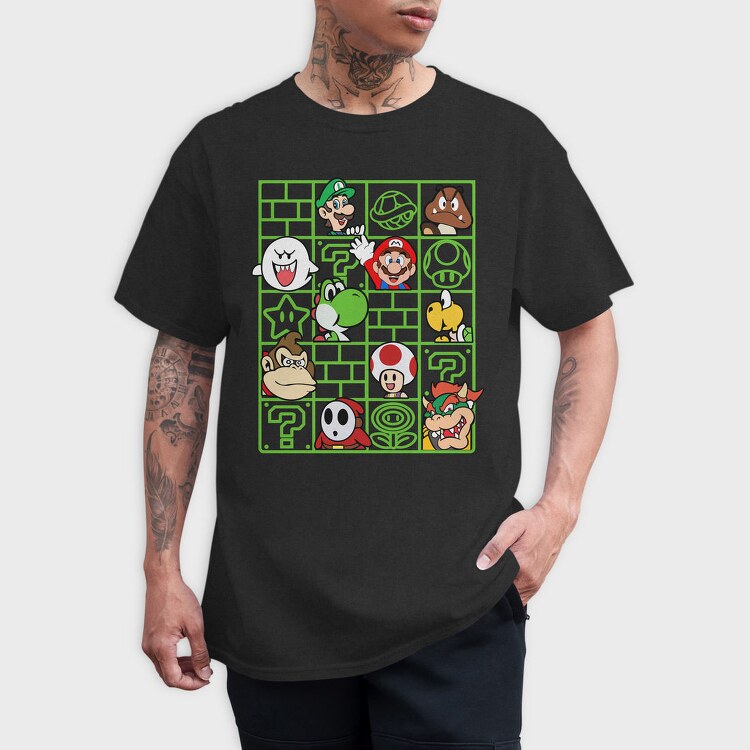 Mario Bros Streetwear, Tricou Barbati (Unisex)