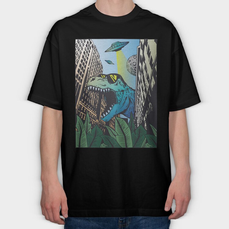 Dino Sunglasses City, Tricou Oversize Barbati (Unisex)