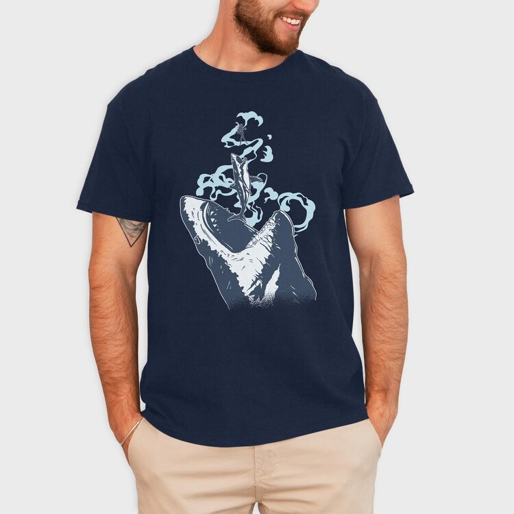 Megalodon Chase, Tricou Barbati (Unisex)