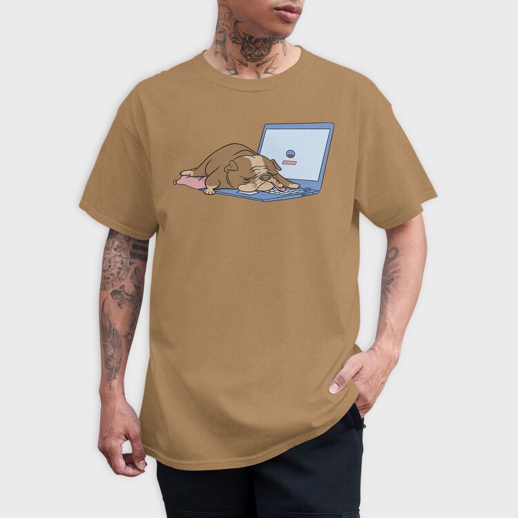 Doggo Laptop Dreams, Tricou Barbati (Unisex)