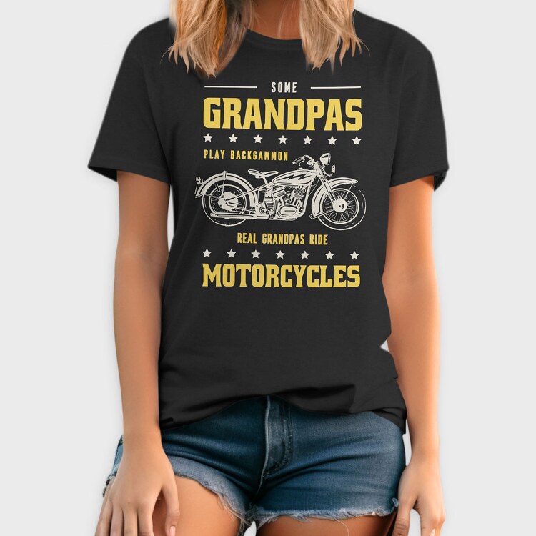 Real Graandpas Ride Motorcycles, Tricou Barbati (Unisex)