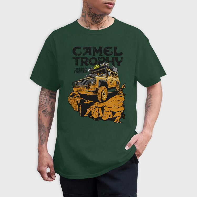 Land Rover Defender Camel, Tricou Barbati (Unisex)