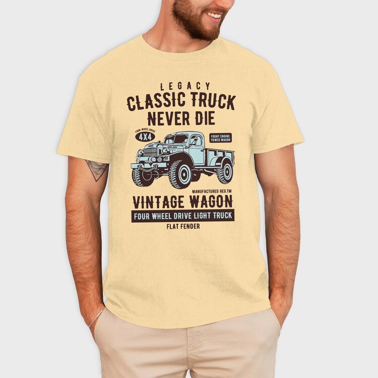 Classic Truck, Tricou Barbati (Unisex)