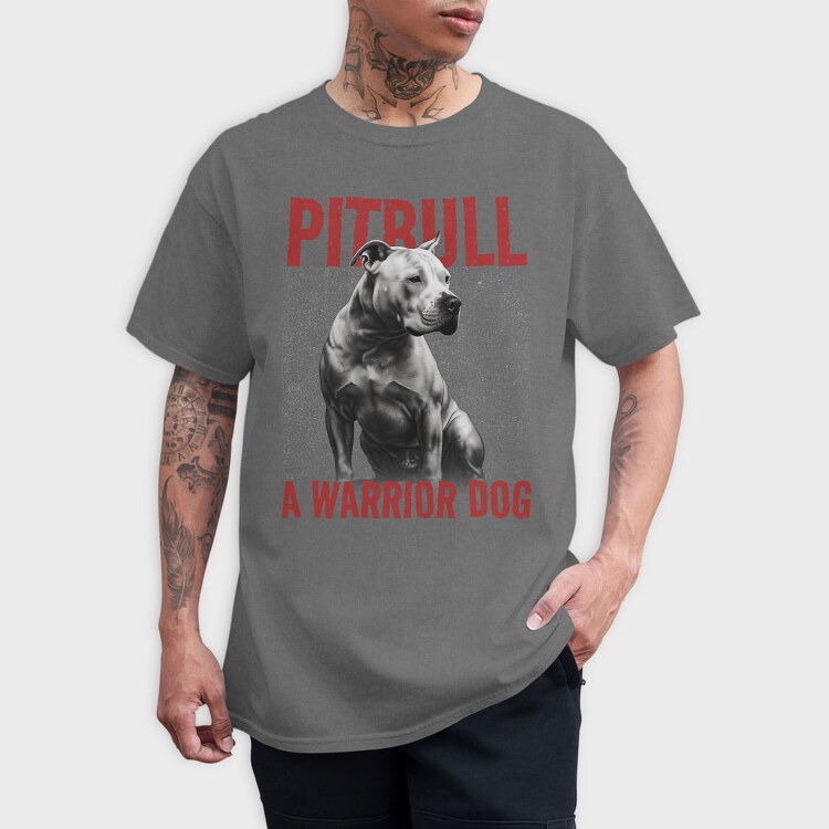 Pitbull Warrior Dog, Tricou Barbati (Unisex)