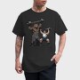 Bear and Man Lifting Weights, Tricou Barbati (Unisex)