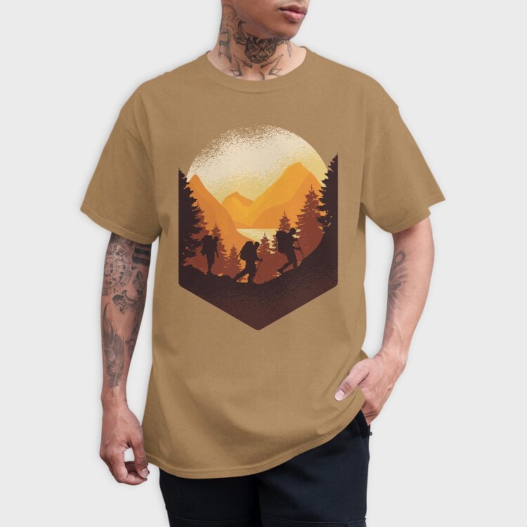 Mountain Hiking, Tricou Barbati (Unisex)