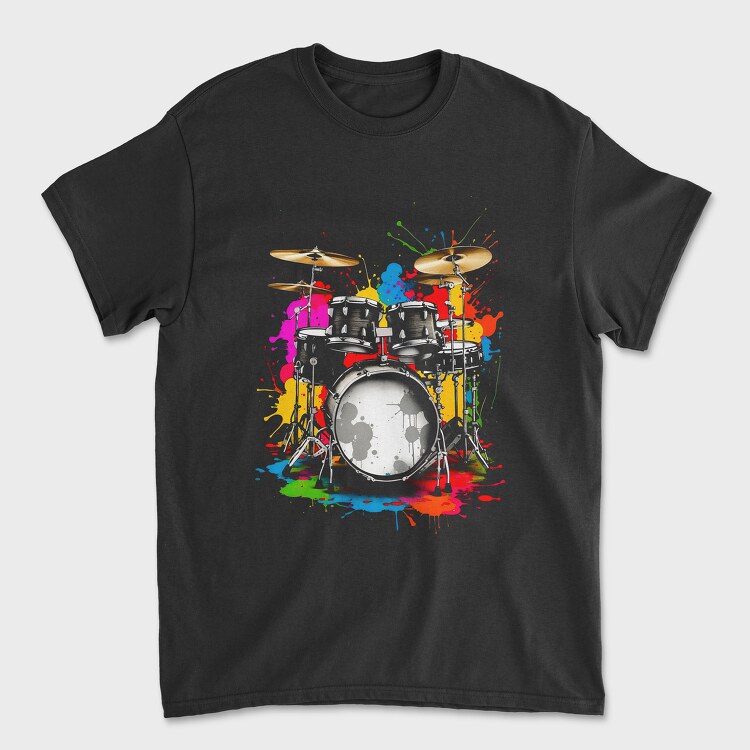 Drummer Set Colorful, Tricou Barbati (Unisex)