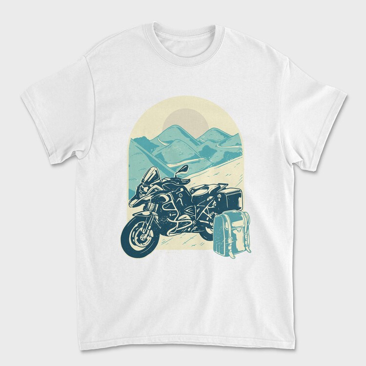 Motorcycle Adventure, Tricou Barbati (Unisex)