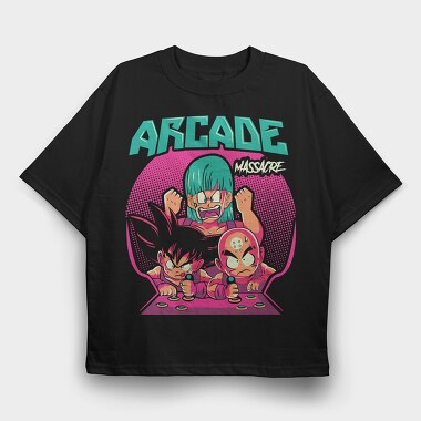 Arcade Massacre Warriors, Tricou Oversize Barbati (Unisex)