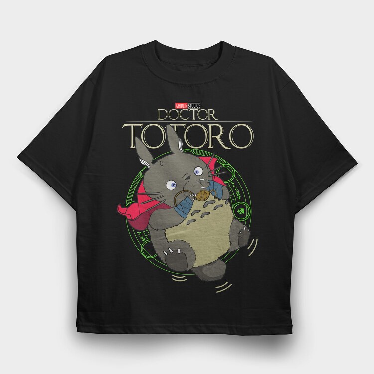 Doctor Totoro Vibes, Tricou Oversize Barbati (Unisex)
