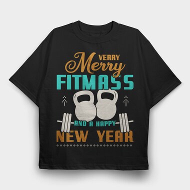 Fitmas Fest, Tricou Oversize Barbati (Unisex)