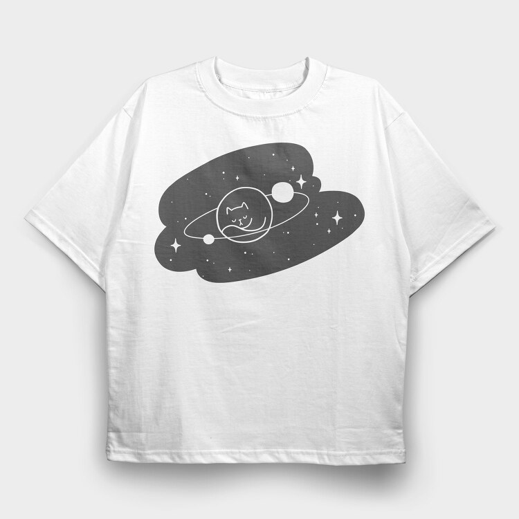 Galactic Cat Rebellion, Tricou Oversize Barbati (Unisex)