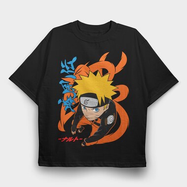 Naruto Tail Roar, Tricou Oversize Barbati (Unisex)