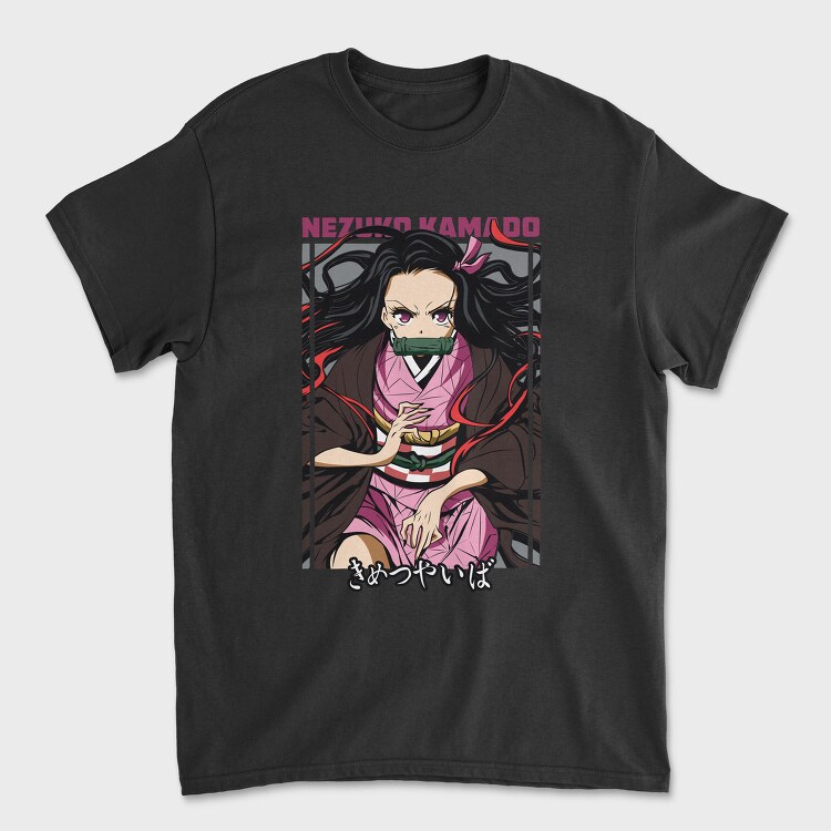 Nezuko Demon Slayer Vector, Tricou Barbati (Unisex)