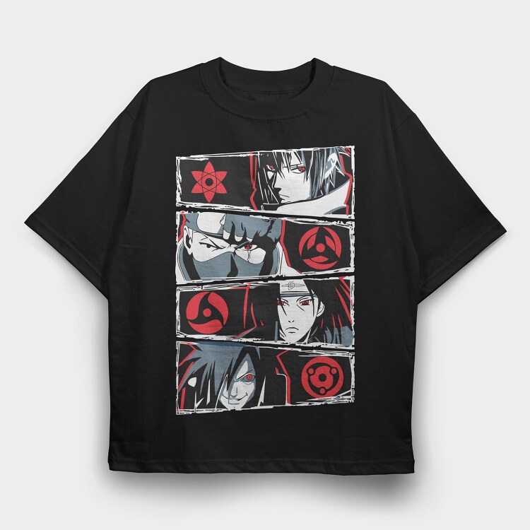 Sharingan Rebellion, Tricou Oversize Barbati (Unisex)