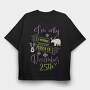 Morning Deer Vibes, Tricou Oversize Barbati (Unisex)