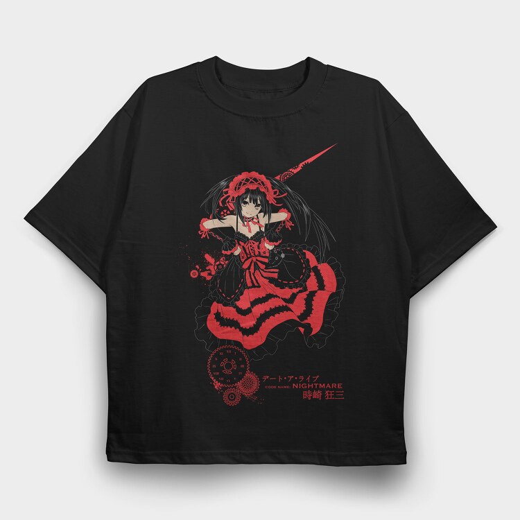 Nightmare Alice In Red, Tricou Oversize Barbati (Unisex)