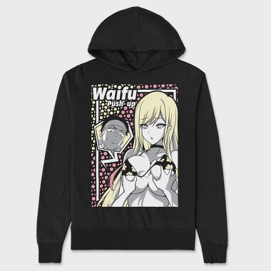 Waifu Push-Up Revolution, Hanorac Oversize Barbati (Unisex)