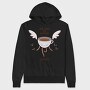 Flying Coffee Angel, Hanorac Oversize Barbati (Unisex)