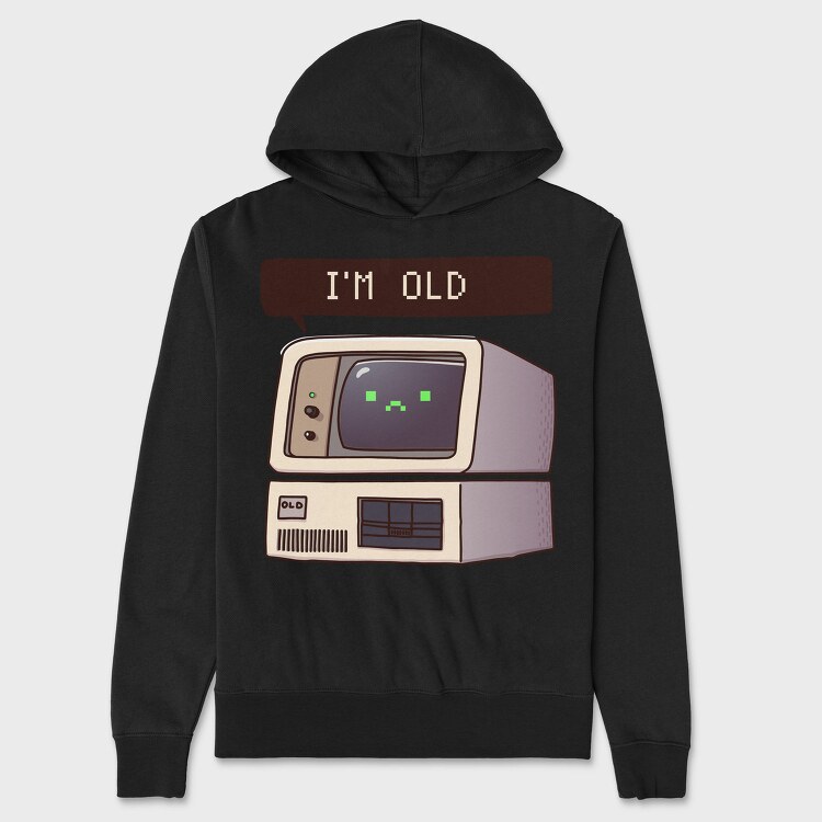 Vintage Tech Nostalgia, Hanorac Oversize Barbati (Unisex)