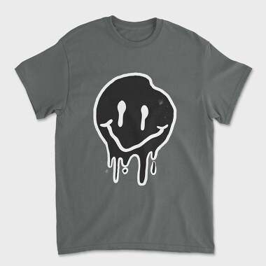 Tricou Barbati (Unisex), Black Smiley