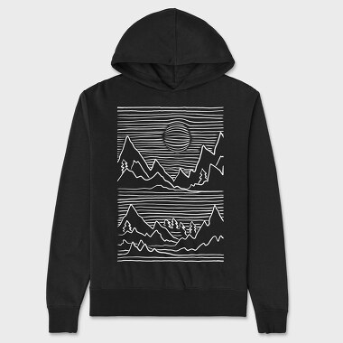 Hanorac Barbati (Unisex), Mountains 3d