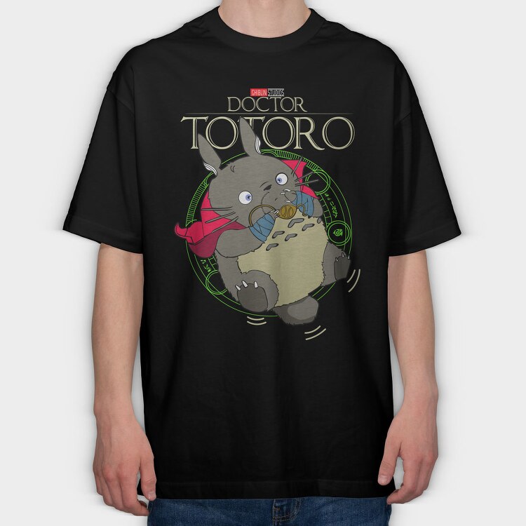 Doctor Totoro Vibes, Tricou Oversize Barbati (Unisex)