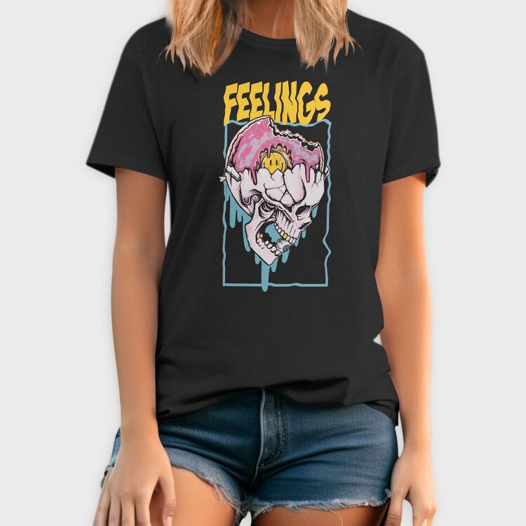Donut Skull Feelings, Tricou Barbati (Unisex)