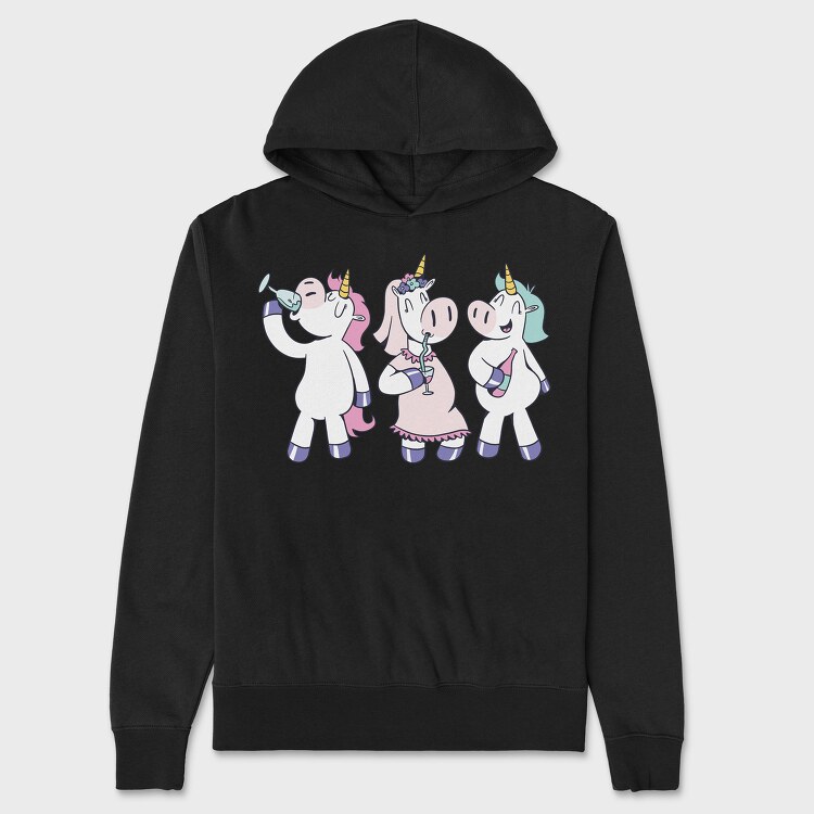 Drunk Unicorns, Hanorac Oversize Barbati (Unisex)