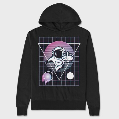 Astronaut Vaporwave, Hanorac Oversize Barbati (Unisex)