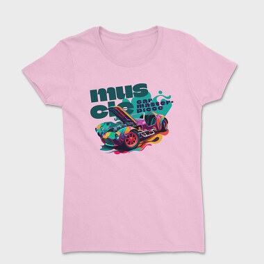 Car Modified Engine Colorful, Tricou Femei