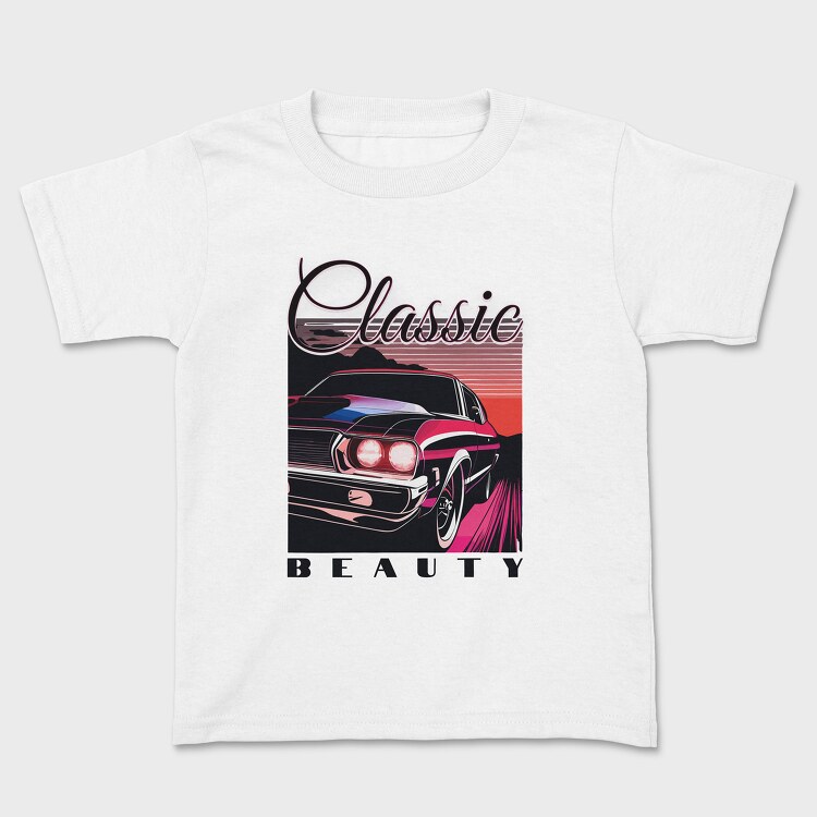 Classic Car Sunset Classic Beauty, Tricou Copii