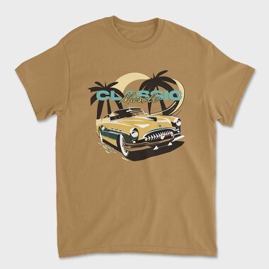 Classic Car Trees Summer, Tricou Barbati (Unisex)