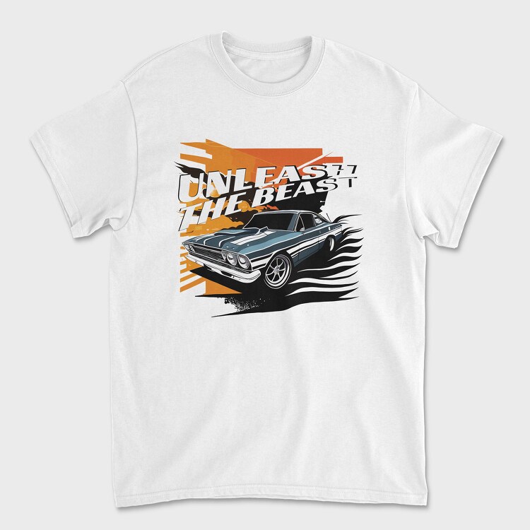 Classic Car Unleash the Beast, Tricou Barbati (Unisex)