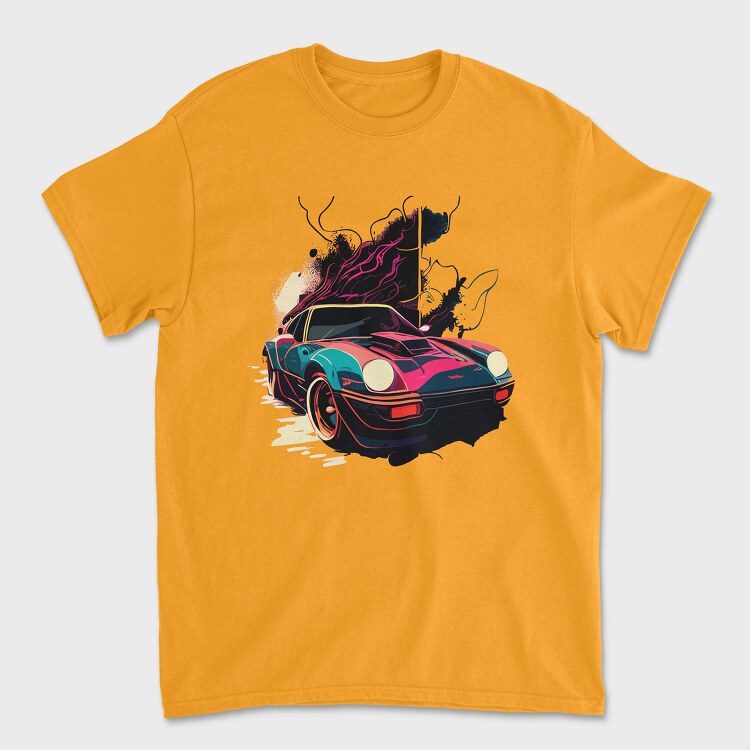 Classic Racing Car Explosion Colors Smoke, Tricou Barbati (Unisex)