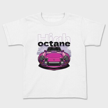 Classic Sports Car Front Perspective High Octane, Tricou Copii