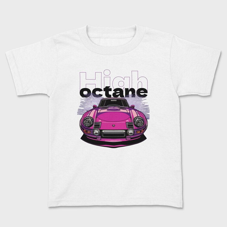 Classic Sports Car Front Perspective High Octane, Tricou Copii