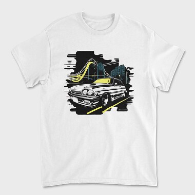 Custom Classic Car City Night Roaming, Tricou Barbati (Unisex)