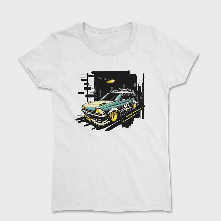 Tricou Femei, Custom Classic Car Night Hovering