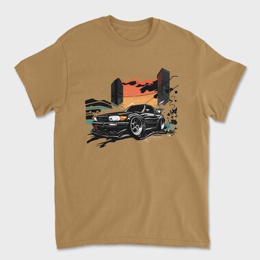 Custom Classic Car Sunset, Tricou Barbati (Unisex)