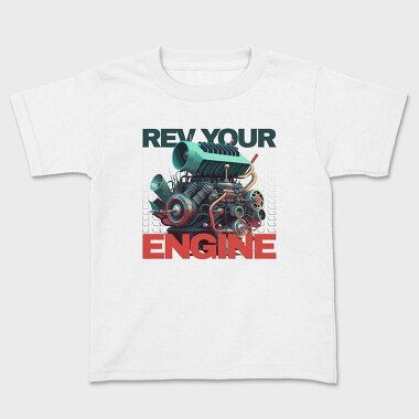 Custom Large Engine Rev Your Engine, Tricou Copii