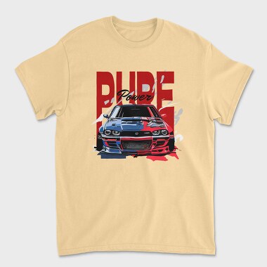 Customized Dual Color Car Front View, Tricou Barbati (Unisex)